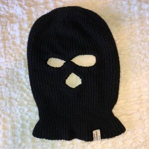 Black Knit 3 Hole Ski Mask